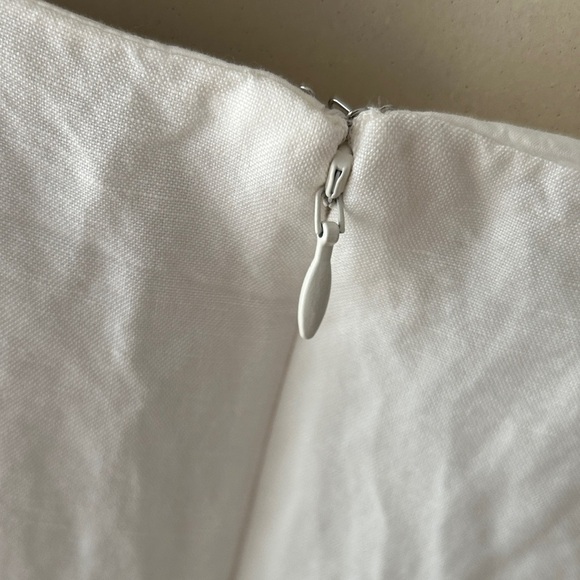 Banana Republic White Midi linen Dress with Button Detail petite 8 - Picture 9 of 11